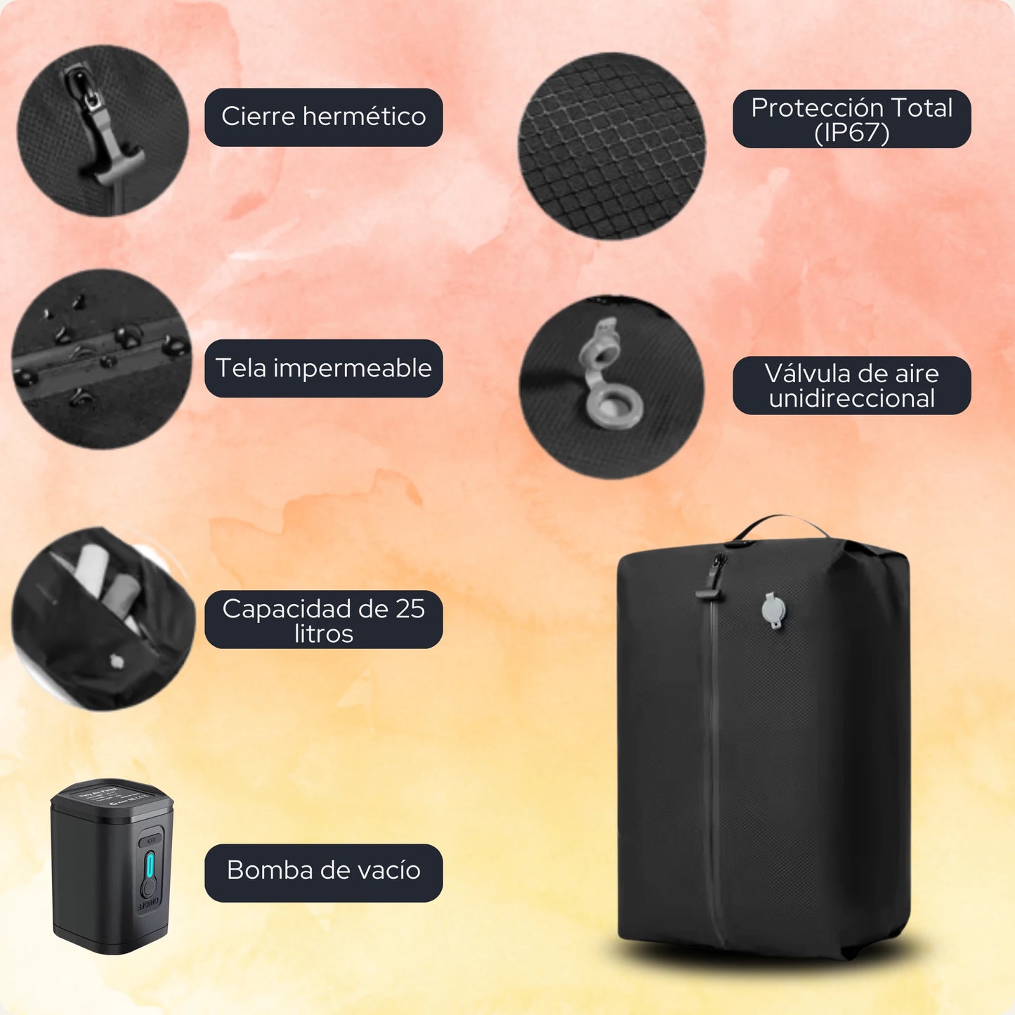 Bolsa de vacío Y Bomba de extracción- Nomad Kit