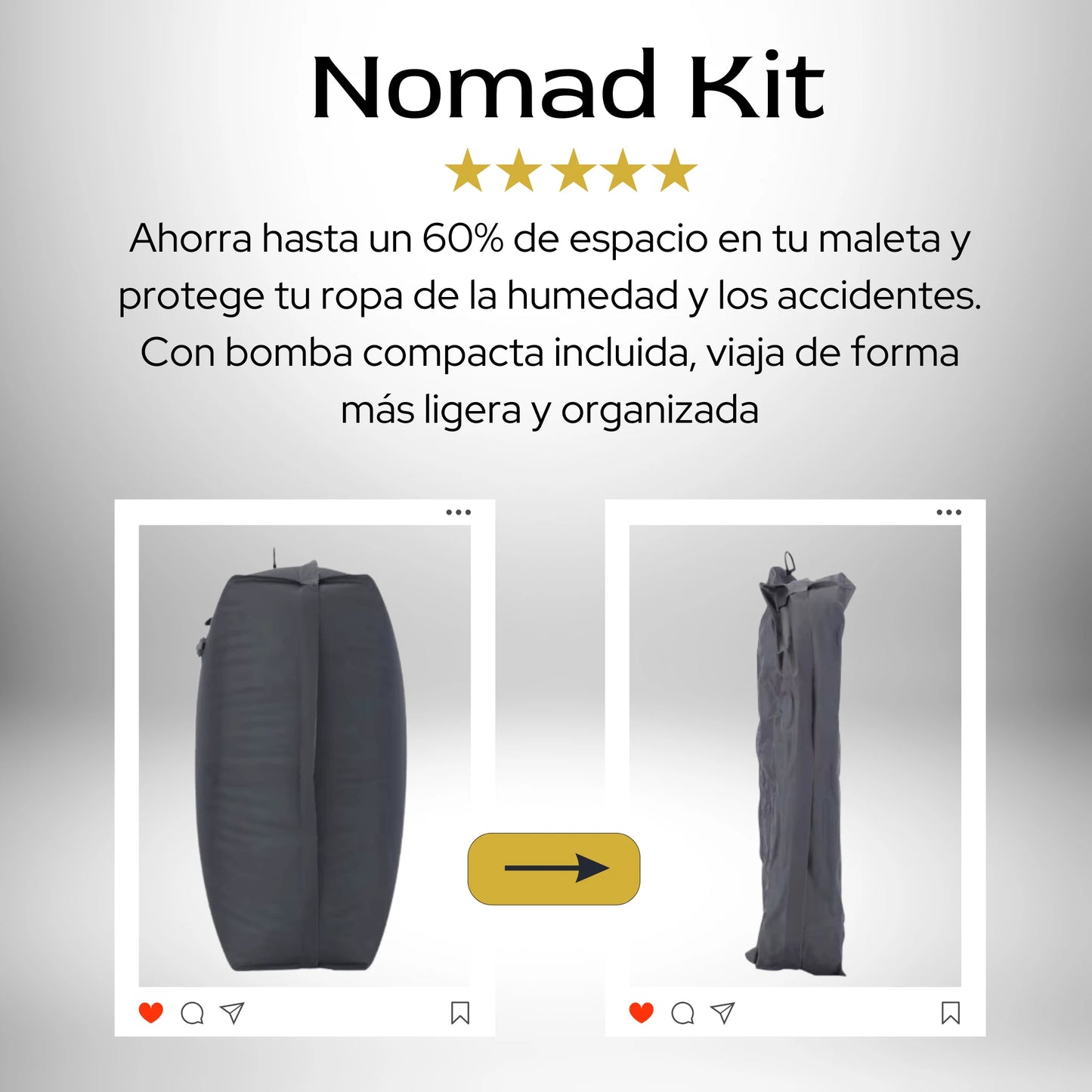 Bolsa de vacío Y Bomba de extracción- Nomad Kit